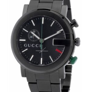 Gucci YA101331 G-Chrono Black PVD Guilloche Watch | Luxury Men's Swiss Timepiece